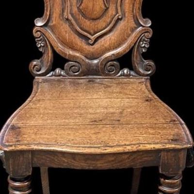 AMAZING! Antique Victorian Oak Chair