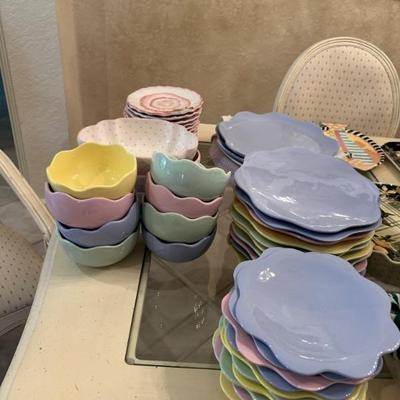 Italian pastel dishes original $80 each selling for $10 each