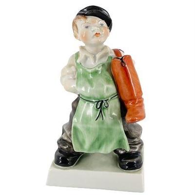 Lot 025 
Herend Boy Shoemaker with Boots Figurine