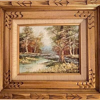 Lot 076.  
Conti Signed Oil Landscape Painting