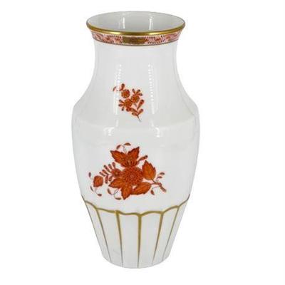 Lot 121  
Herend Hungary Chinese Bouquet (Rust), Bud Vase Gold Trim