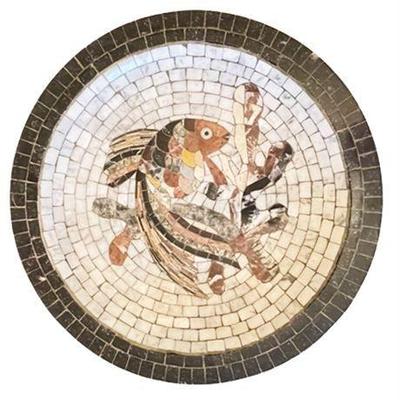 Lot 009-016 
Heide Mosaic of Denmark Koi Fish Center Piece Bowl