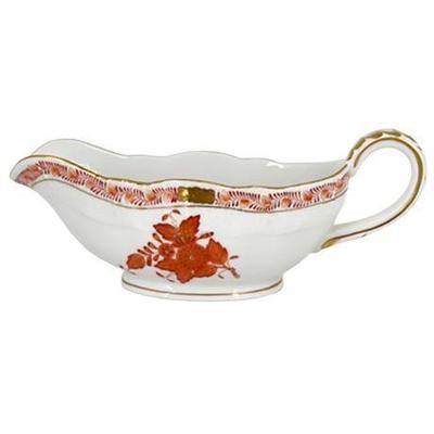 Lot 145.  
Herend Chinese Bouquet (Rust) Sauce Boat