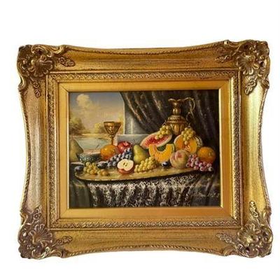 Lot 062   
Still Life Oil on Board by Hungarian Artist Signed