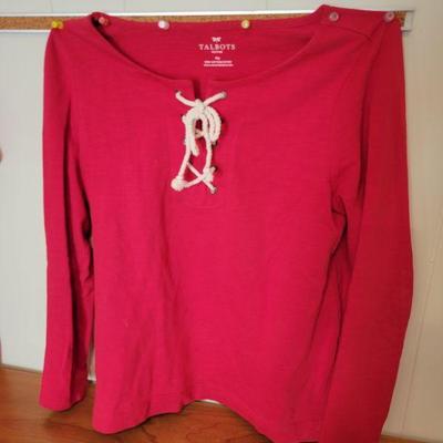 Talbots Lace up long sleeve. $