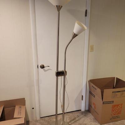 Brushed Nickel 2 bulb lamp.
$30