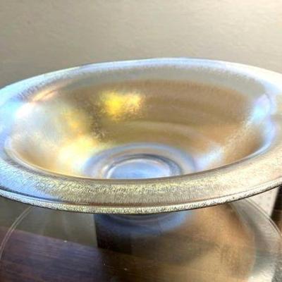 Iridescent Art Glass Center Bowl
