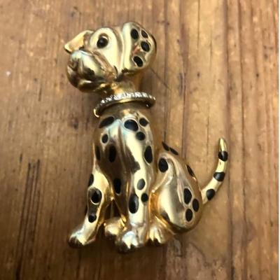 Dalmatian Pin with Moveable Collar
