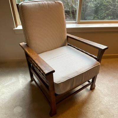 Early American Oak Sliding Chair