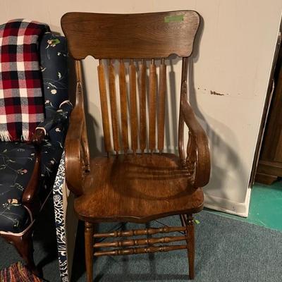 antique wooden armchair