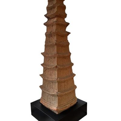 12th century terracotta pagoda from Vietnam, Ly Dynasty Stupa with Buddhas on every level