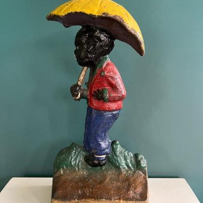 Hubley, c 1920 cast iron, very rare, figural doorstop, based on famous character and controversial literary character