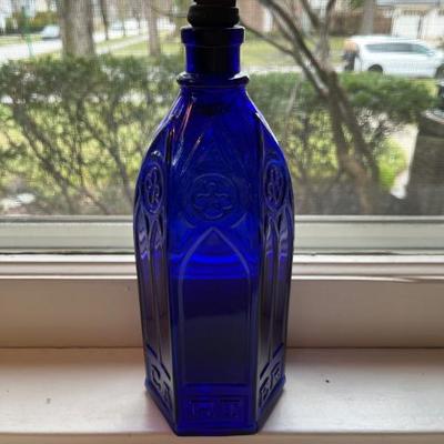 really beautiful cobalt blue antique Carter's ink bottle