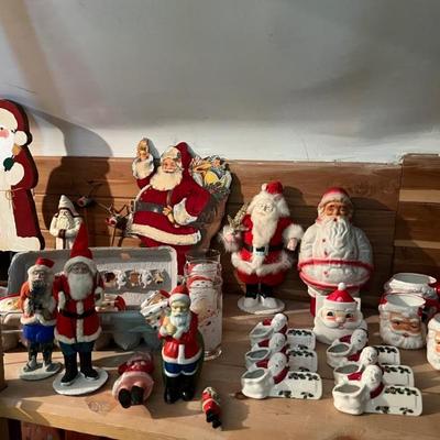 Lots of vintage Christmas, ornaments, Santas, Schaller figures and more