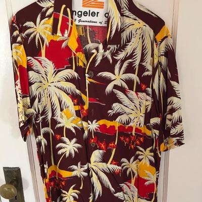 Lots of vintage Hawaiian shirtsâ€”mens size L and childrenâ€™s too