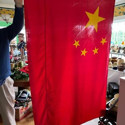 vintage silk People's Republic of China flag
