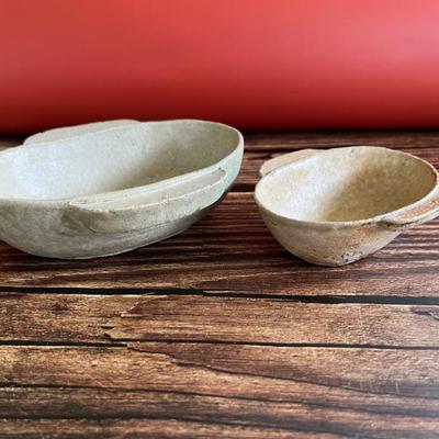 Erduo handled wine cup, ceramic, China, 1st century
