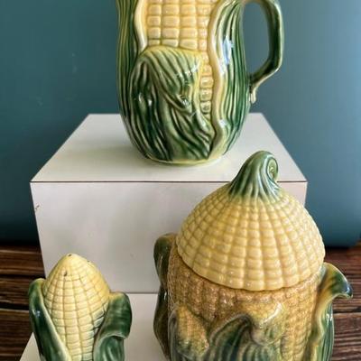 Antique Stanford corn cob dishes and serving pieces