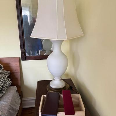 large frosted white glass baluster shaped lamp, 1950s, 1960s