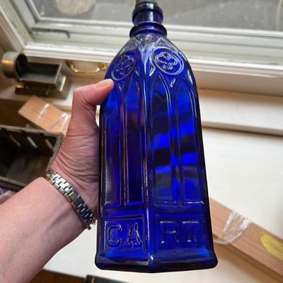 really beautiful cobalt blue antique Carter's ink bottle