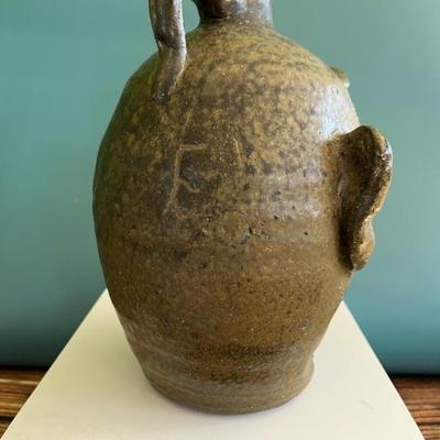 Grotesque face jug by Lanier Meaders, folk art, folk art pottery
