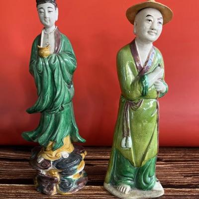 Pair of 20th century Chinese figurines