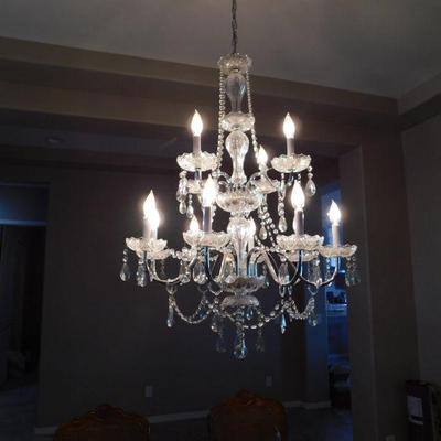The chandeliers in the home will be available for sale, you must take down please.