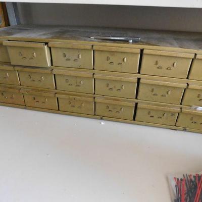 Multiple metal storage drawers