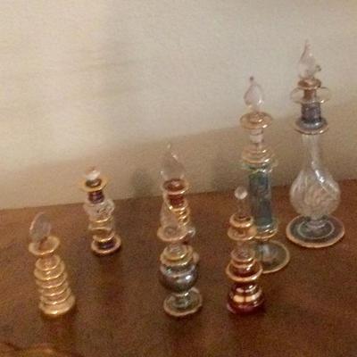 Blown perfume bottles
