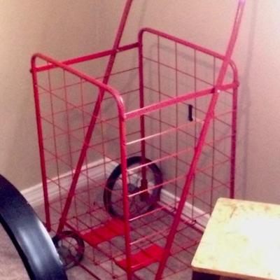 Red shopping cart