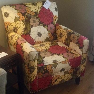 Floral easy chair