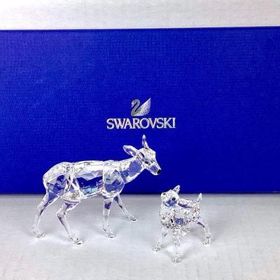 SHBR936 Swarovski Crystal Doe & Fawn Figurines	Made in Liechtenstein by Swarovski Crystal. Â #5001502
