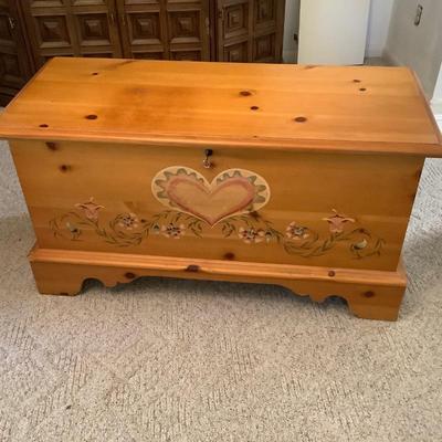 Lane Cedar Chest with Country Stenciling