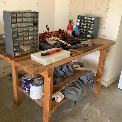 Tools and workbench all one lot with $5 start bid