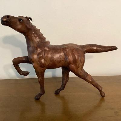 Leather Horse Sculpture