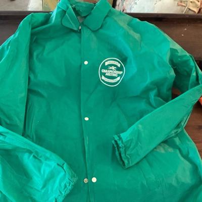 Rain coat from Belmont Stakes