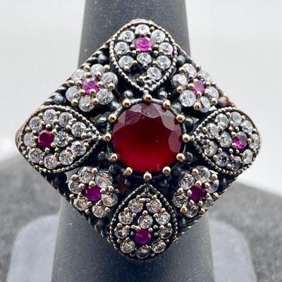 925 Silver Victorian Styled Ring 