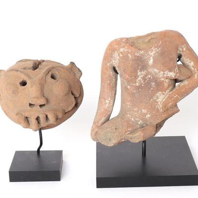 Olmec Pottery Masket and Headless Figure