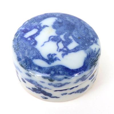 Chinese Porcelain Blue & White Paste Box
