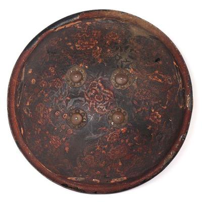 Indian Painted & Gessoed Sipar Shield, Circa 1800