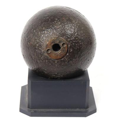 Civil War Confederate Spherical Shell w/ Brass Fuse