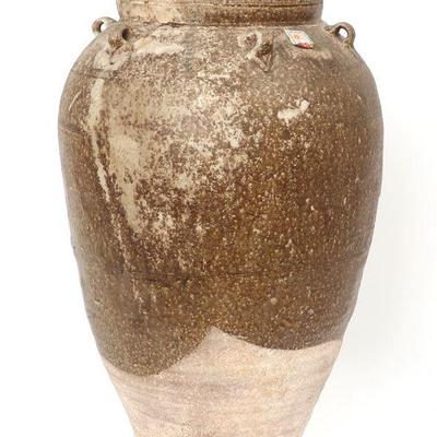Large Ancient Drip Glazed Yuan Dynasty Jar