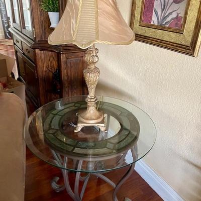 Glass end tables 