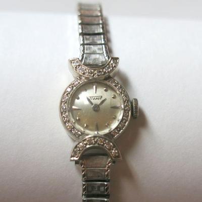1953 Tissot & Fils Diamond Wristwatch 