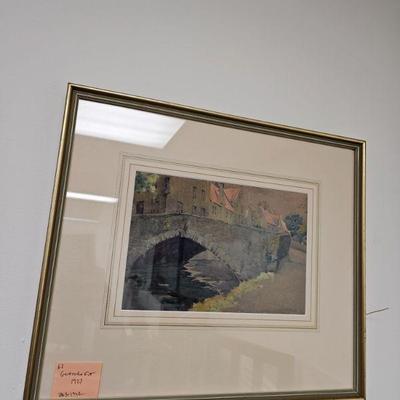 watercolor dated 1927 by Gertrude C. Fitt (1863-1942)