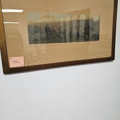 Wallace Nutting signed colored print
