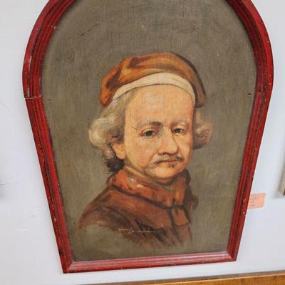 School copy of Rembrandt self portrait artist unknown