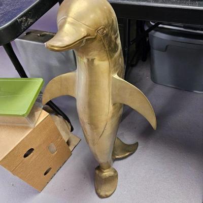 Mid century Brass dolphin