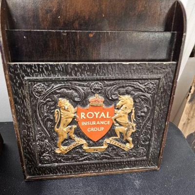 royal insurance wooden letter box