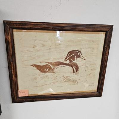 duck lithograph signed and numbered Andy Adams